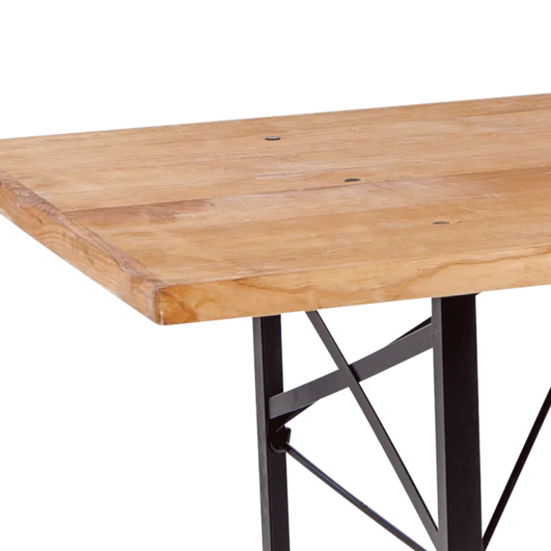 Table Wood rectangulaire 90 x 220 cm H 77 cm