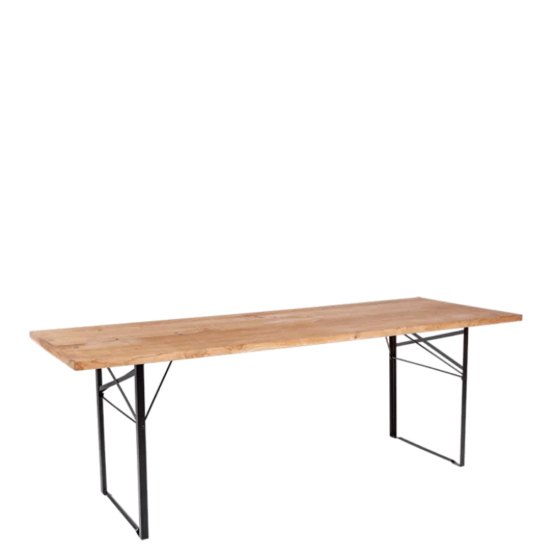 Table Wood rectangulaire 90 x 220 cm H 77 cm
