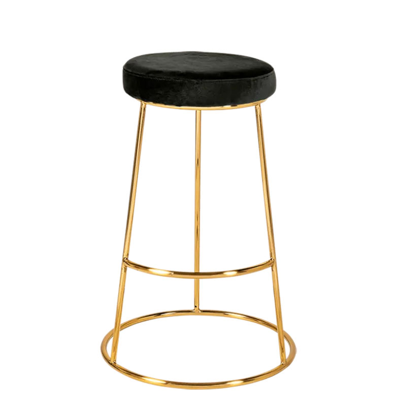 Tabouret Juliette velours noir H 80 cm