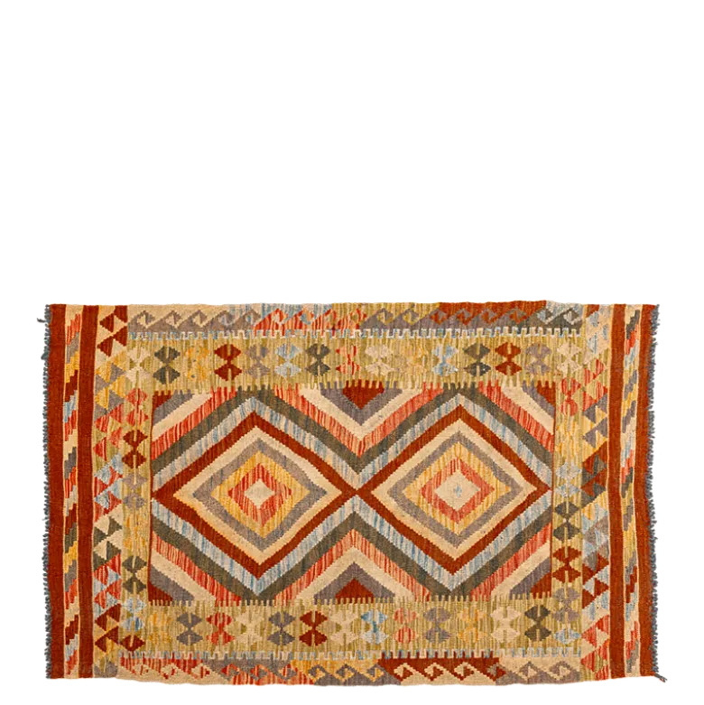 Tapis plaid Kilim vintage 100-110 x 140-160 cm