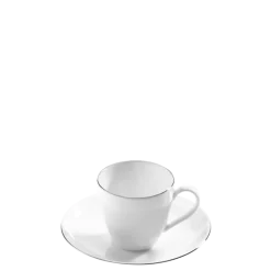 Tasse et sous-tasse à café Platinium 10 cl