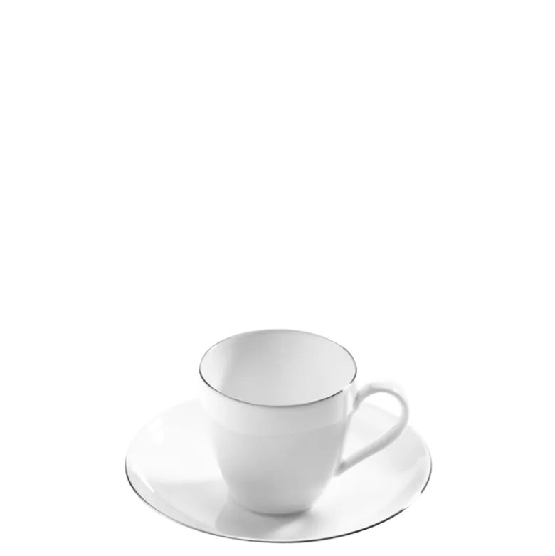 Tasse et sous-tasse à café Platinium 10 cl