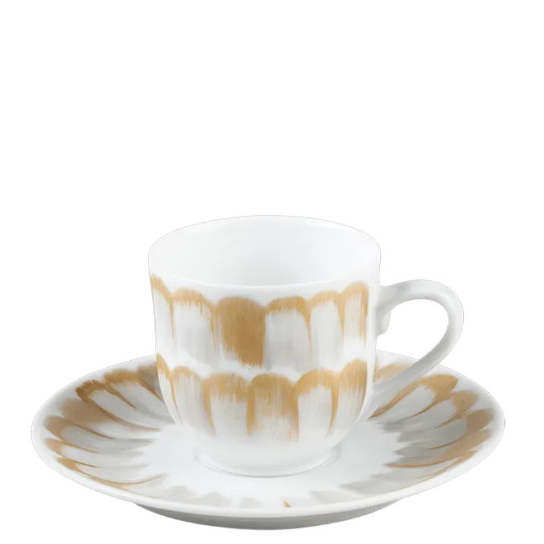 Tasse et sous-tasse à café Plumes 12 cl