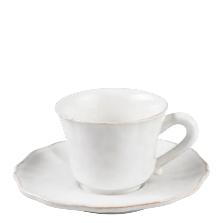 Tasse et sous-tasse à café Romance 9 cl