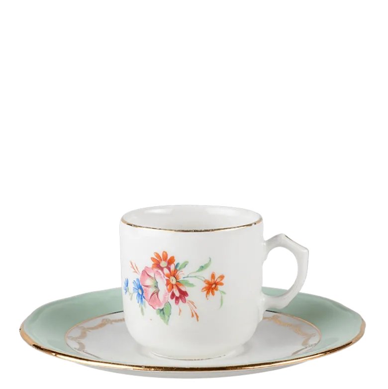 Tasse et sous-tasse à café Vintage Ø 6-10 cm 10-15 cl
