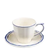 Tasse et sous-tasse à thé Gien bleue 17,5 cl