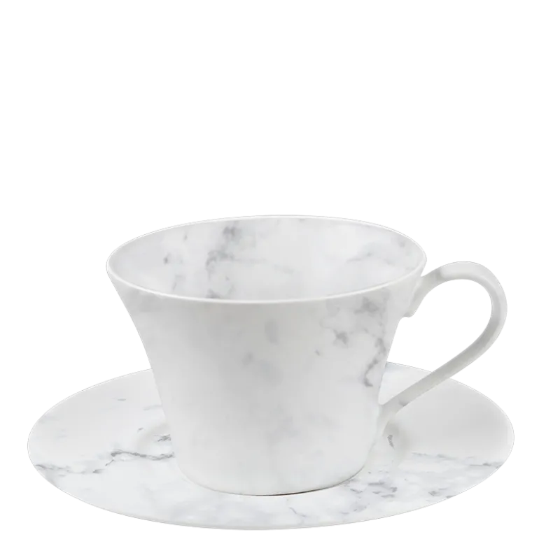 Tasse et sous-tasse à thé Marbre 25 cl