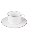 Tasse et sous-tasse à thé Plane Filet Or 22 cl