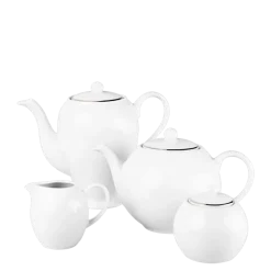 Théière blanche filet Argent 170 cl