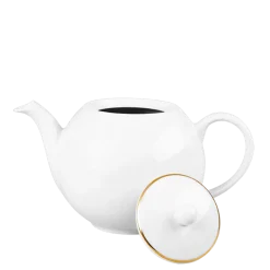 Théière blanche filet Or 170 cl
