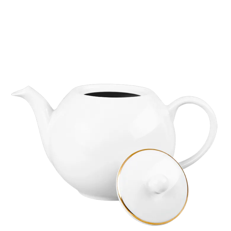 Théière blanche filet Or 170 cl