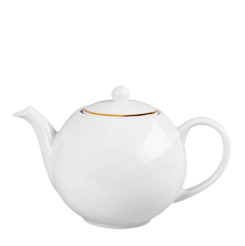 Théière blanche filet Or 170 cl