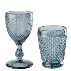 Verres Tourmaline bleu gris