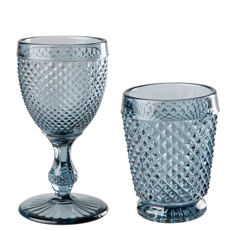 Verres Tourmaline bleu gris