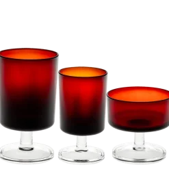 Verres Vintage Suède Rouge