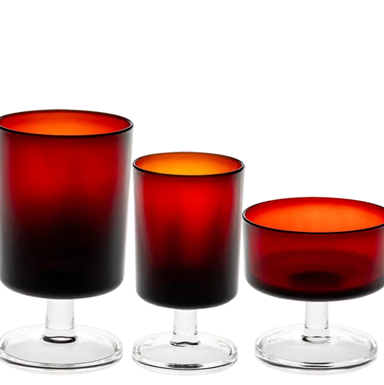 Verres Vintage Suède Rouge