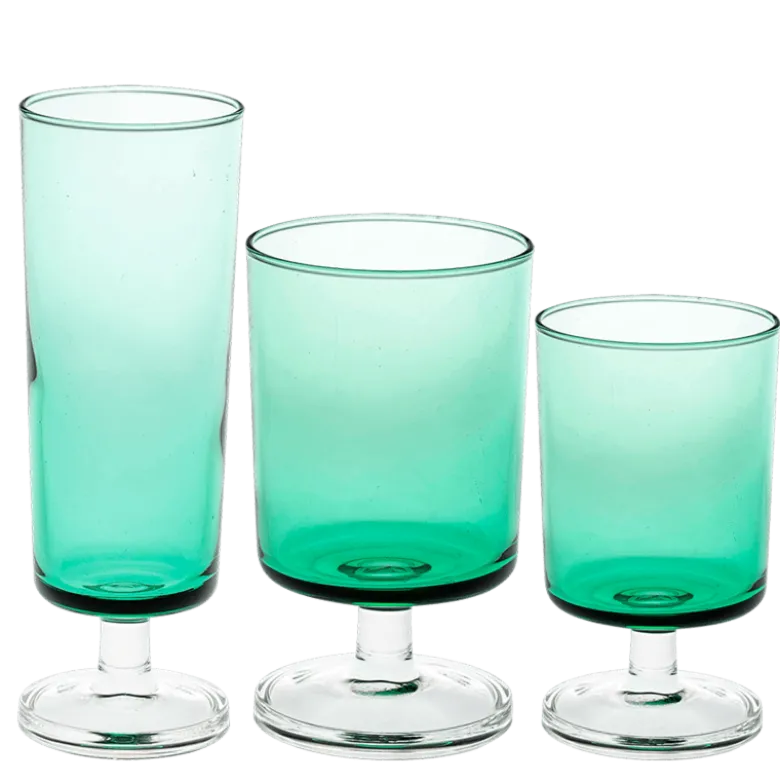 Verres Vintage Suède Vert